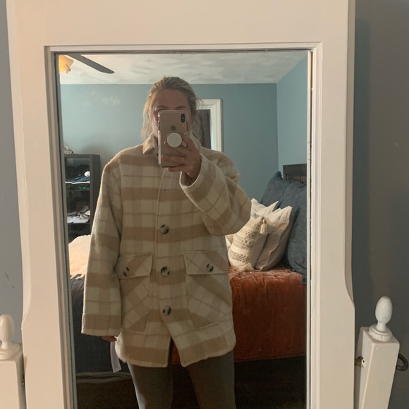 NWT Topshop plaid shacket sz XS - Picture 2 of 7